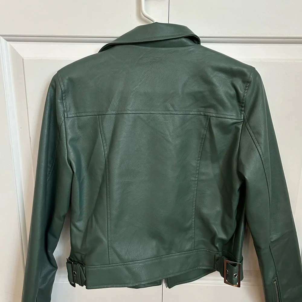 Love Tree Sage Leather Jacket - Picture 4 of 5